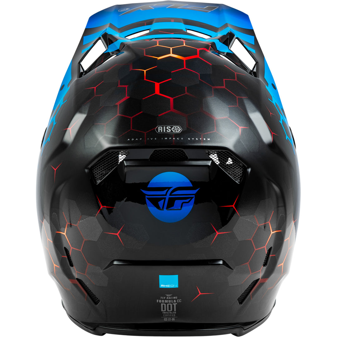 Fly Racing Formula CC Tektonic Helmet Black/Blue/Red - Rear View