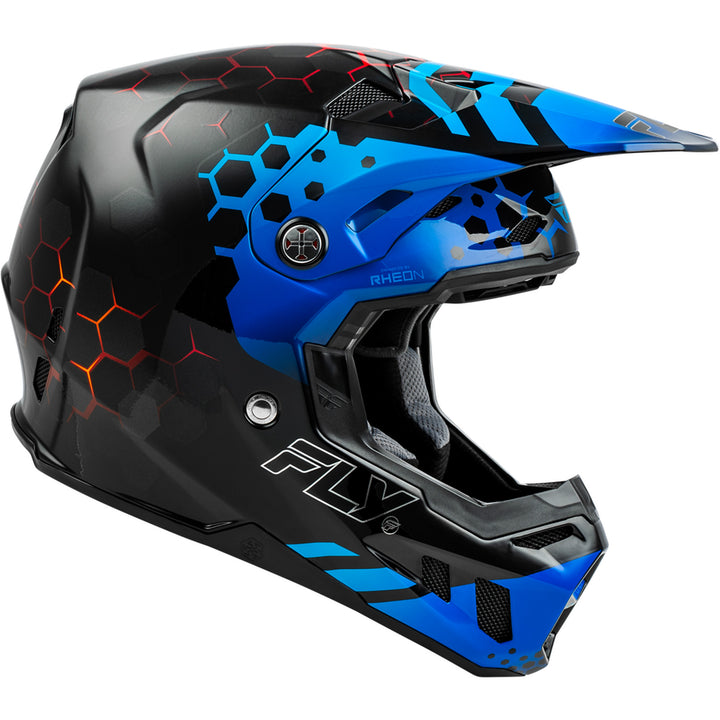 Fly Racing Formula CC Tektonic Helmet Black/Blue/Red - Right Side View