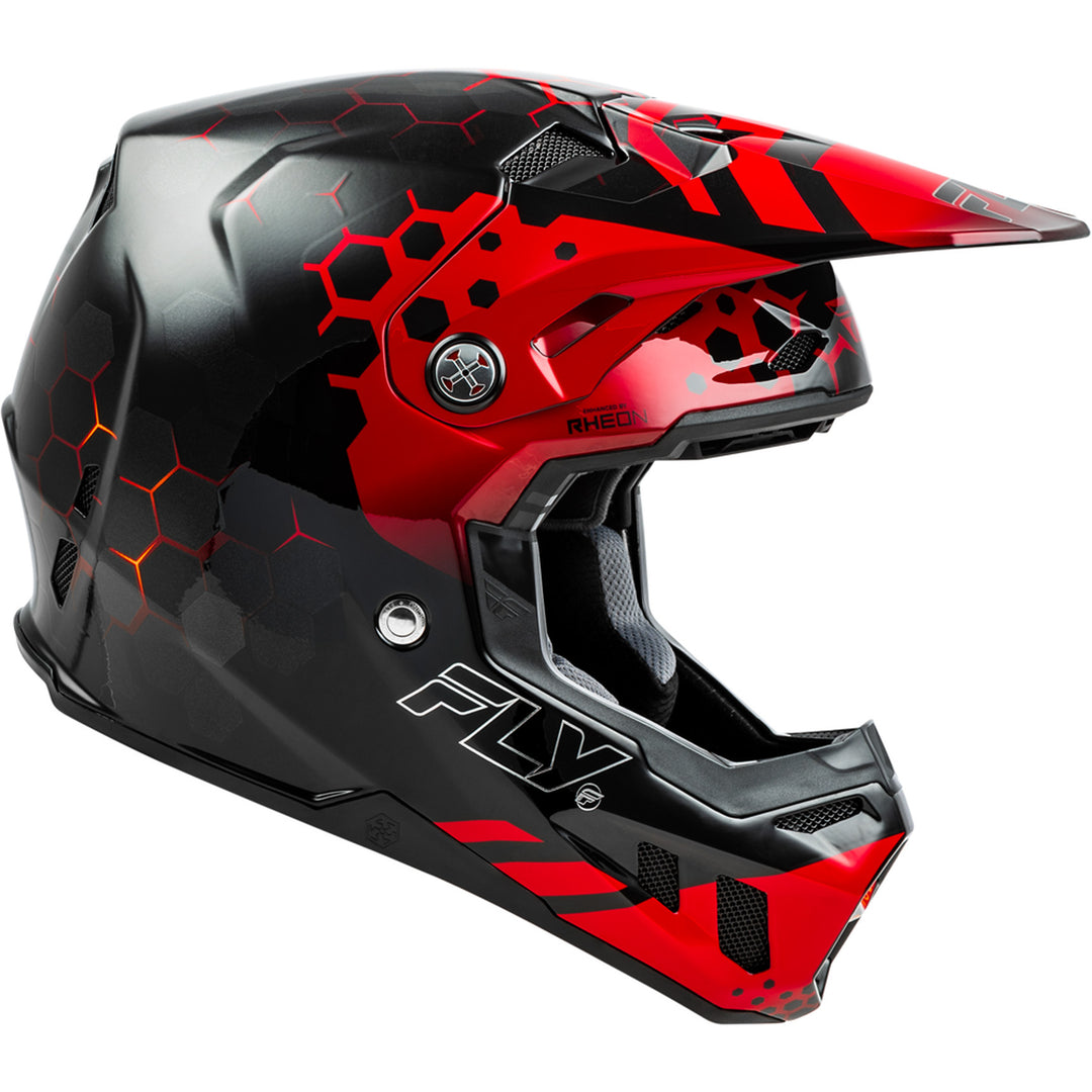 Fly Racing Formula CC Tektonic Helmet Black/Red/Orange - Right Side View