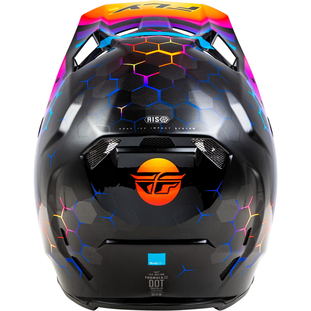 Fly Racing Formula CC Tektonic Helmet Black/Sunset - Rear View