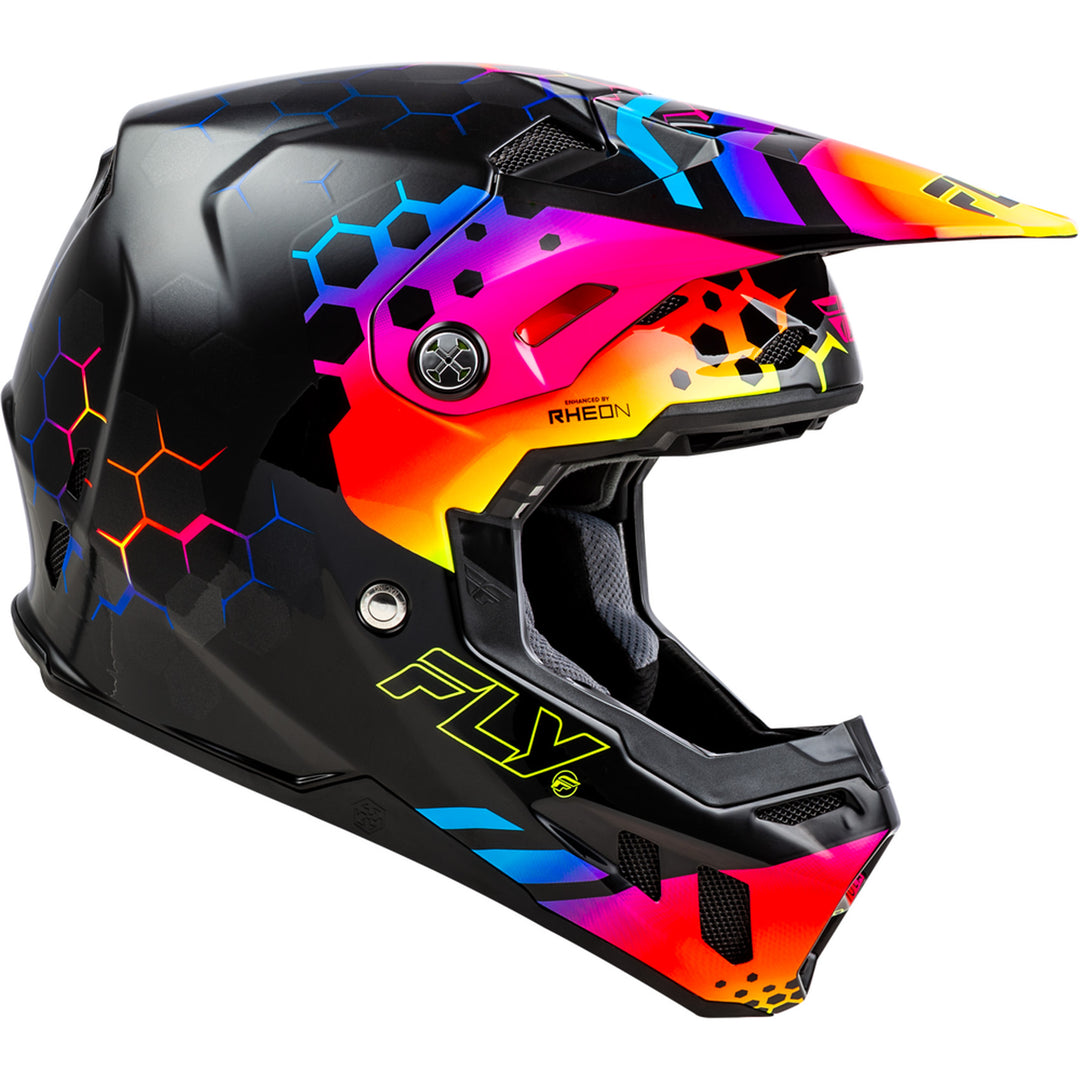 Fly Racing Formula CC Tektonic Helmet Black/Sunset - Right Side View