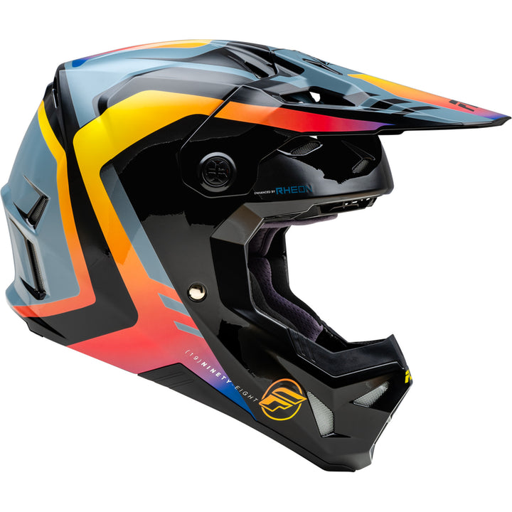 Fly Racing Formula CP Krypton Helmet Grey/Black/Electric Fade - Right Side View