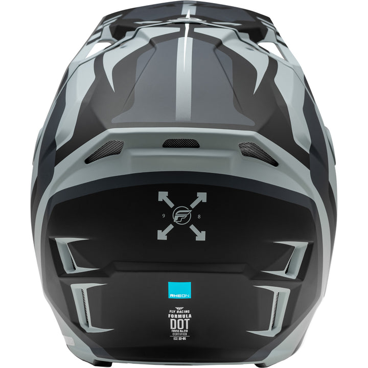 Fly Racing Formula CP Krypton Helmet Matte Grey/Black - Rear View