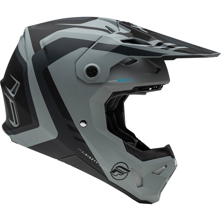 Fly Racing Formula CP Krypton Helmet Matte Grey/Black - Right Side View
