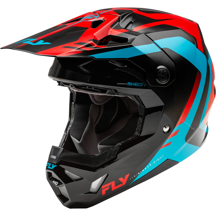 Fly Racing Formula CP Krypton Helmet Red/Black/Blue - Front Left Side View