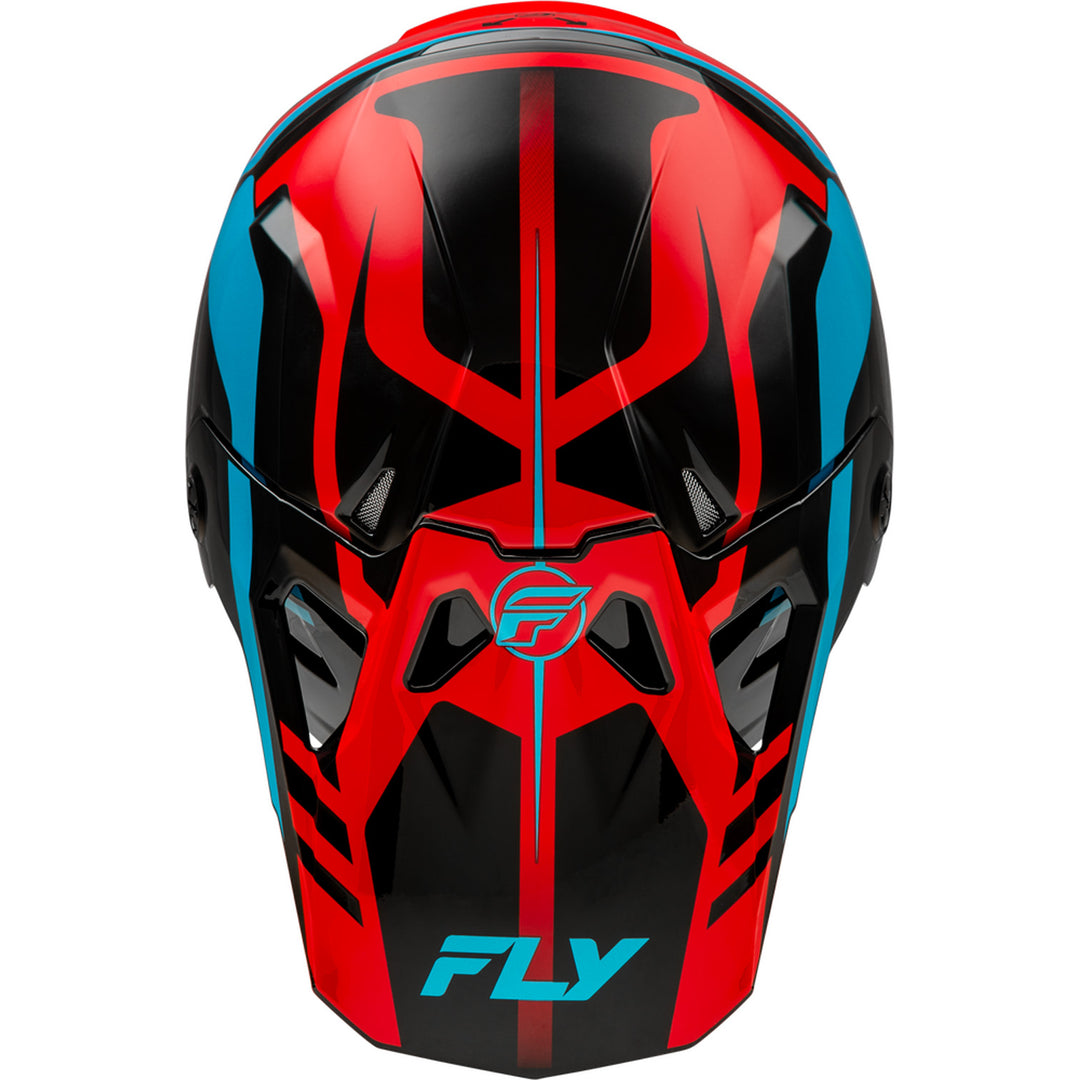 Fly Racing Formula CP Krypton Helmet Red/Black/Blue - Top Down View