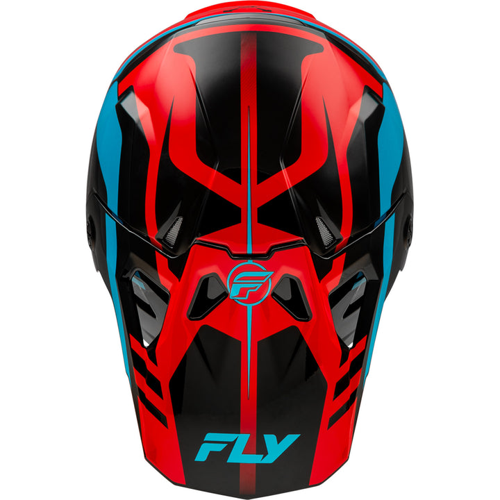 Fly Racing Formula CP Krypton Helmet Red/Black/Blue - Top Down View