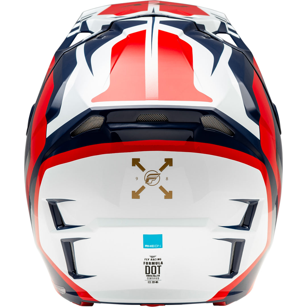 Fly Racing Formula CP Krypton Helmet Red/White/Navy - Rear View