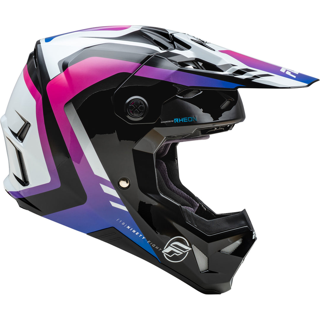 Fly Racing Formula CP Krypton Helmet White/Black/Purple - Right Side View
