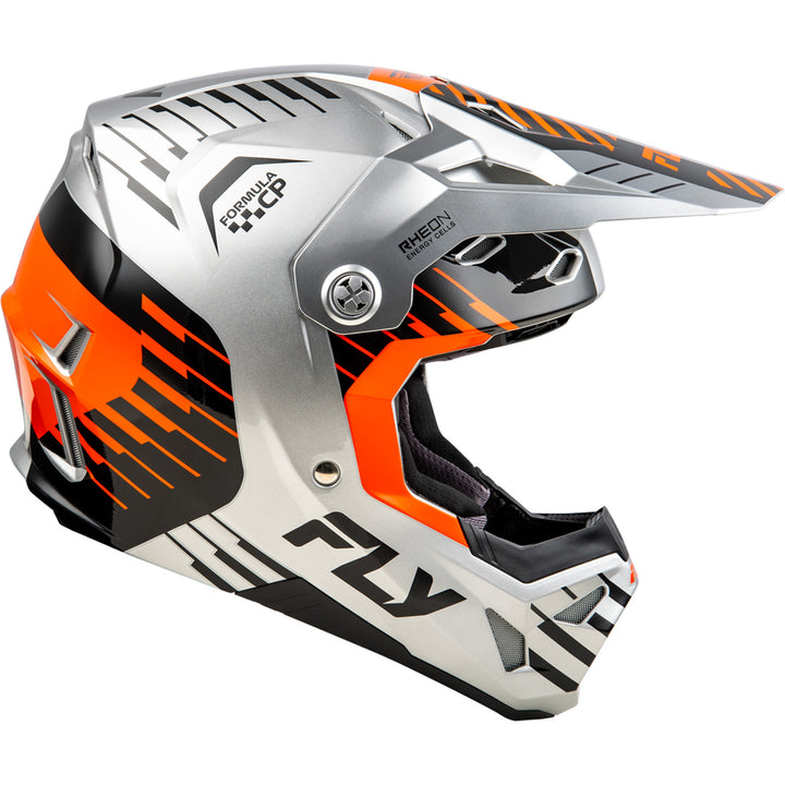 Fly Racing Formula CP Slice Helmet Grey/Orange/Black - Right Side View