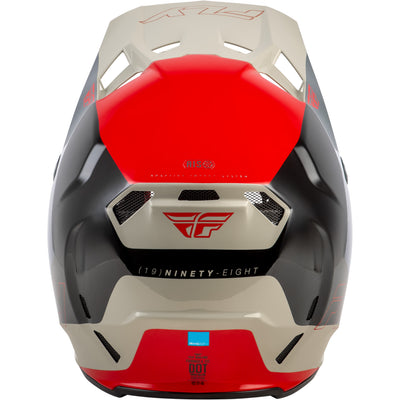 Fly Racing Formula CC Glide Helmet Black/Red/Grey - Rear View