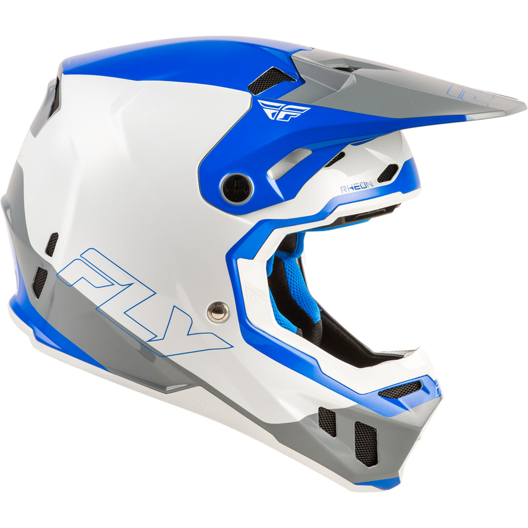 Fly Racing Formula CC Glide Helmet Blue/Light Grey/Grey - Right Side View