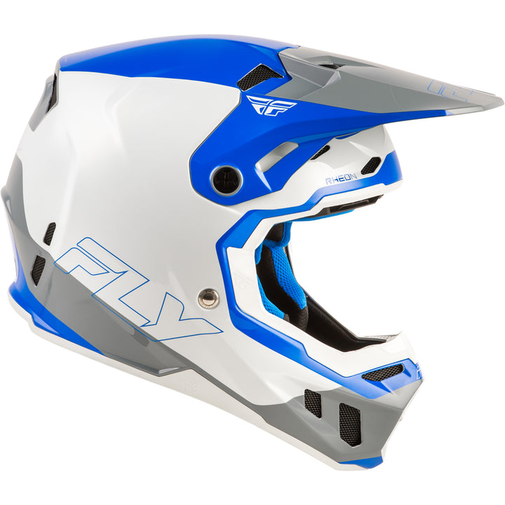 Fly Racing Formula CC Glide Helmet Blue/Light Grey/Grey - Right Side View
