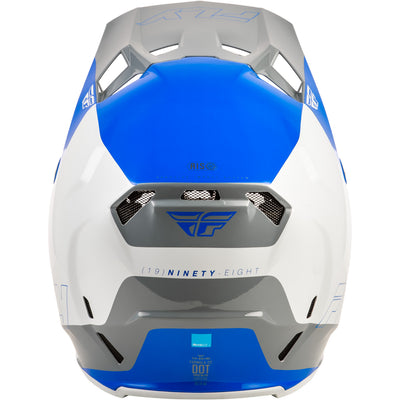 Fly Racing Formula CC Glide Helmet Blue/Light Grey/Grey - Rear View