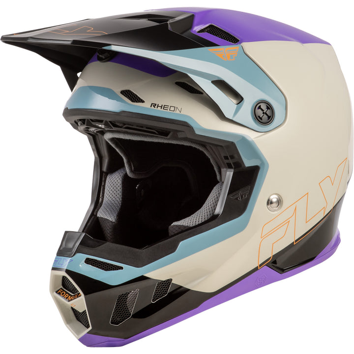 Fly Racing Formula CC Glide Helmet Purple/Stone/Black - Front Left Side View