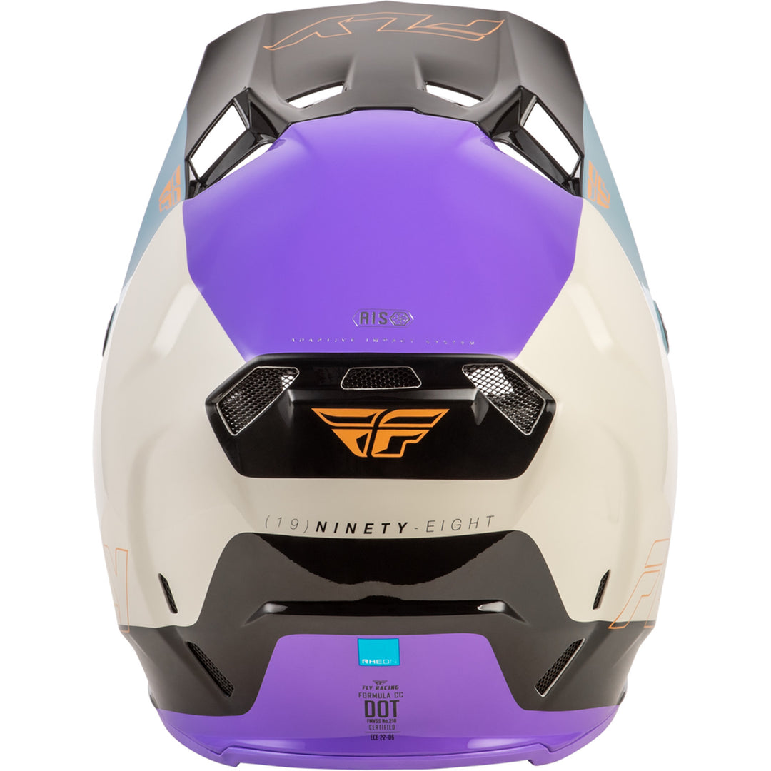 Fly Racing Formula CC Glide Helmet Purple/Stone/Black - Rear View