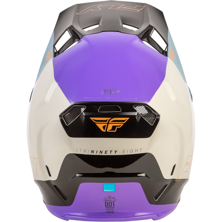 Fly Racing Formula CC Glide Helmet Purple/Stone/Black - Rear View