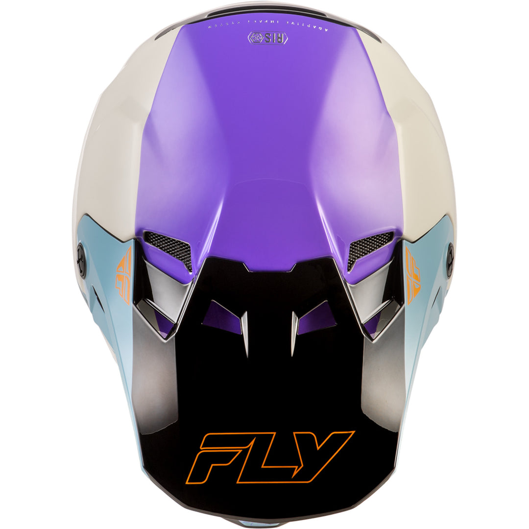 Fly Racing Formula CC Glide Helmet Purple/Stone/Black - Top Down View
