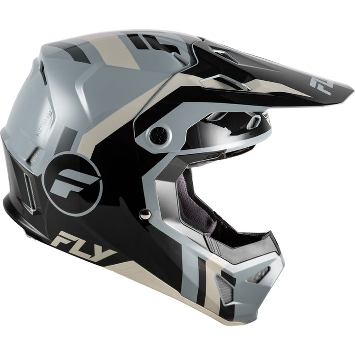 Fly Racing Formula CP Seal Helmet Black/Grey/Light Grey - Right Side View