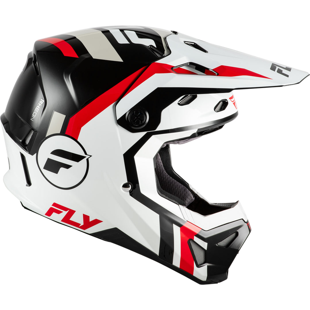 Fly Racing Formula CP Seal Helmet White/Black/Red - Right Side View