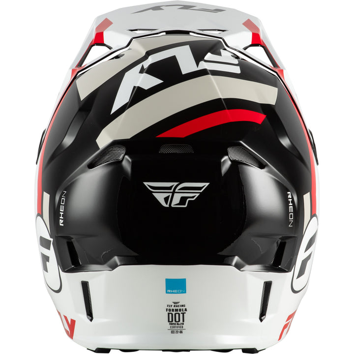 Fly Racing Formula CP Seal Helmet White/Black/Red - Rear View