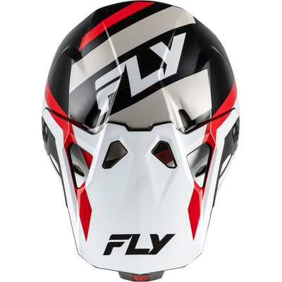 Fly Racing Formula CP Seal Helmet White/Black/Red - Top Down View