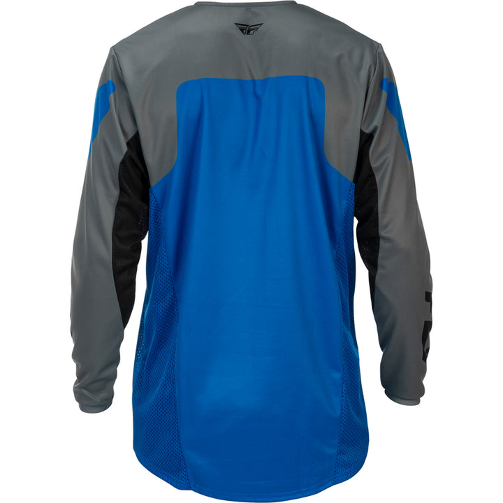 Fly Racing Kinetic Jersey Blue/Grey/Black - Rear View