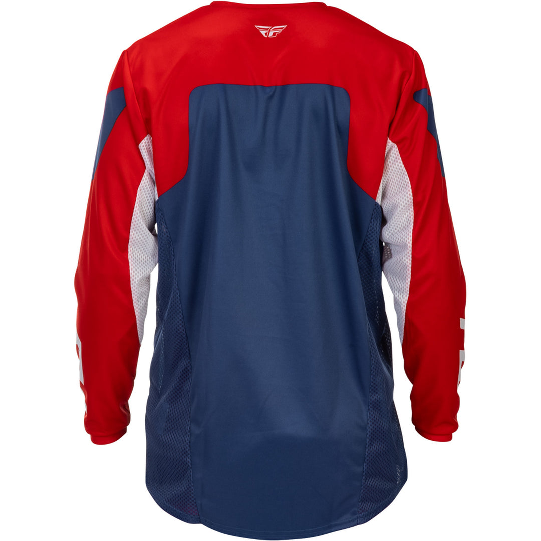 Fly Racing Kinetic Jersey Red/White/Blue - Rear View