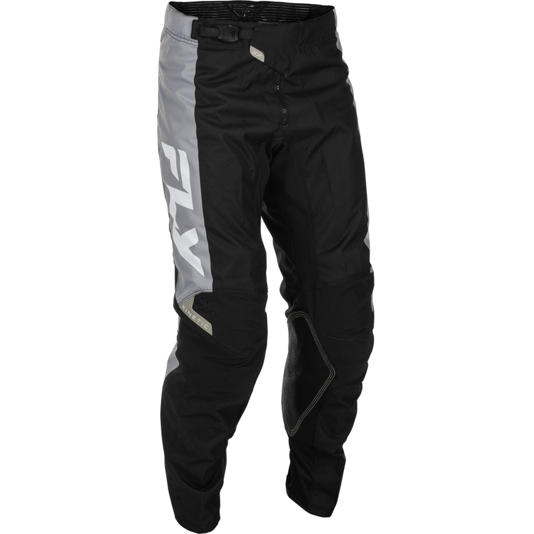 Fly Racing Kinetic Pants Black/Grey - Front Right Side View