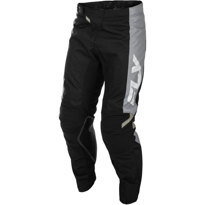 Fly Racing Kinetic Pants Black/Grey - Front Left Side View