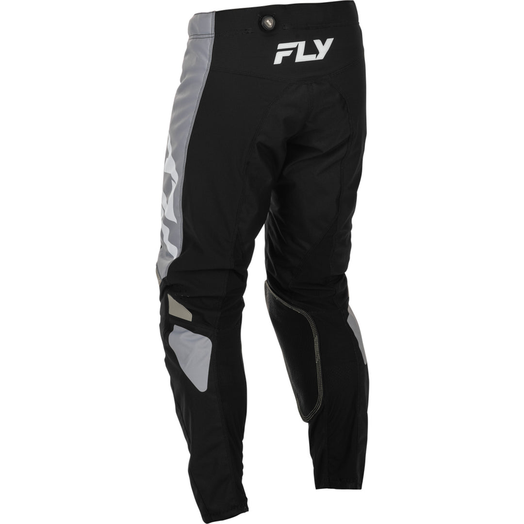 Fly Racing Kinetic Pants Black/Grey - Rear Left Side View