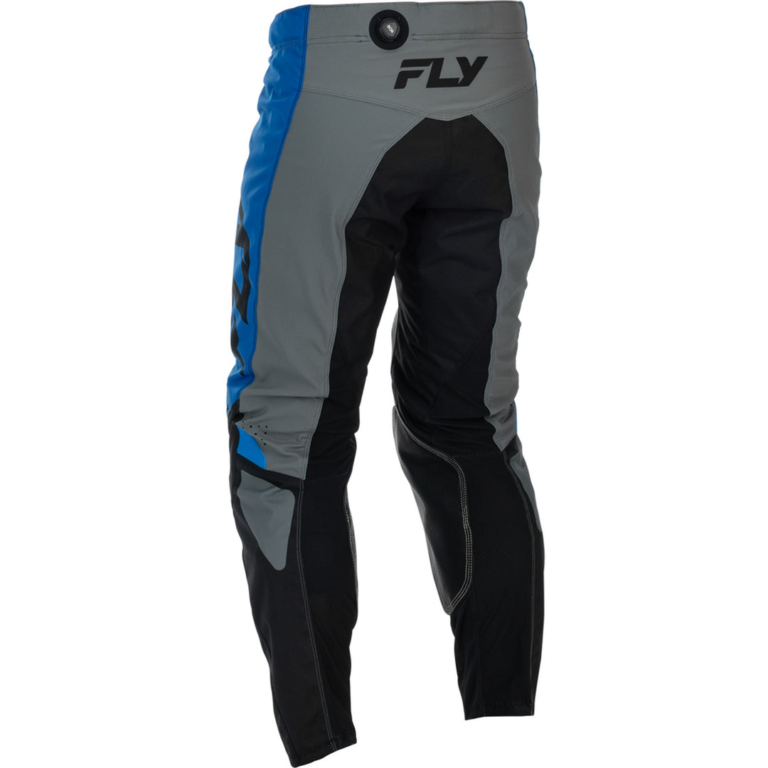 Fly Racing Kinetic Pants Blue/Grey/Black - Rear Left Side View