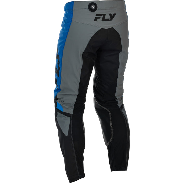 Fly Racing Kinetic Pants Blue/Grey/Black - Rear Left Side View