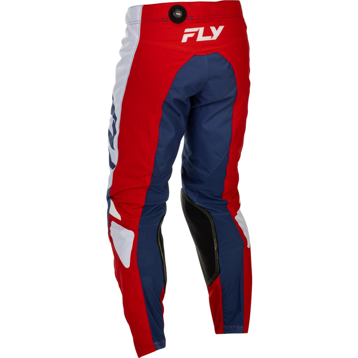 Fly Racing Kinetic Pants Red/White/Blue - Rear Left Side View