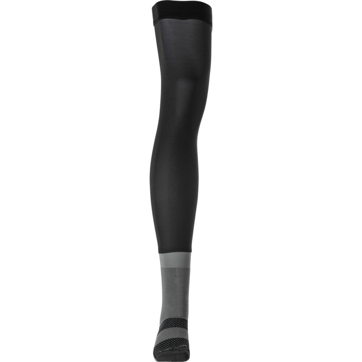Fly Racing Knee Brace Socks Black/Grey/White - Front View