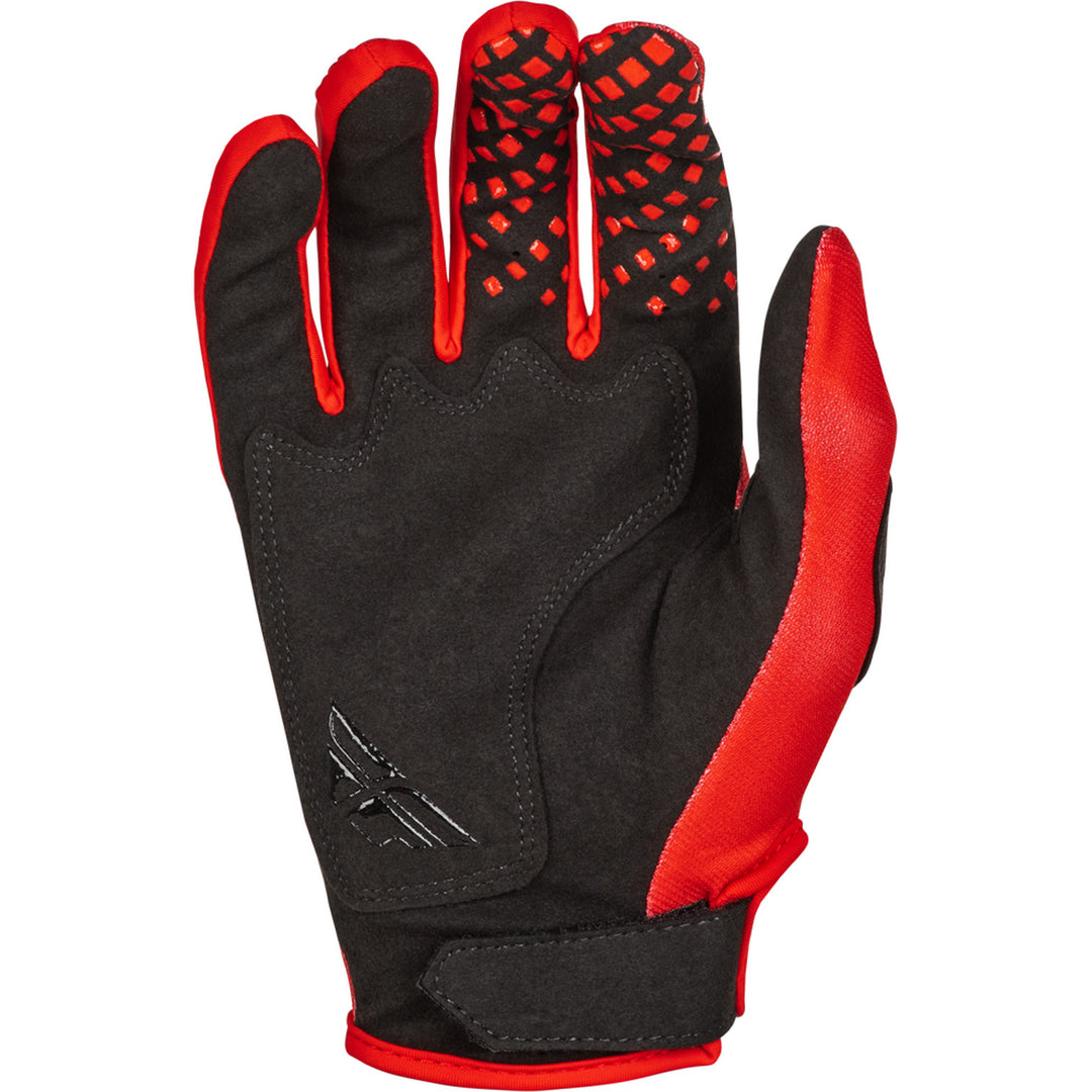 Fly Racing Kinetic Center Gloves Red/Black - Palm View