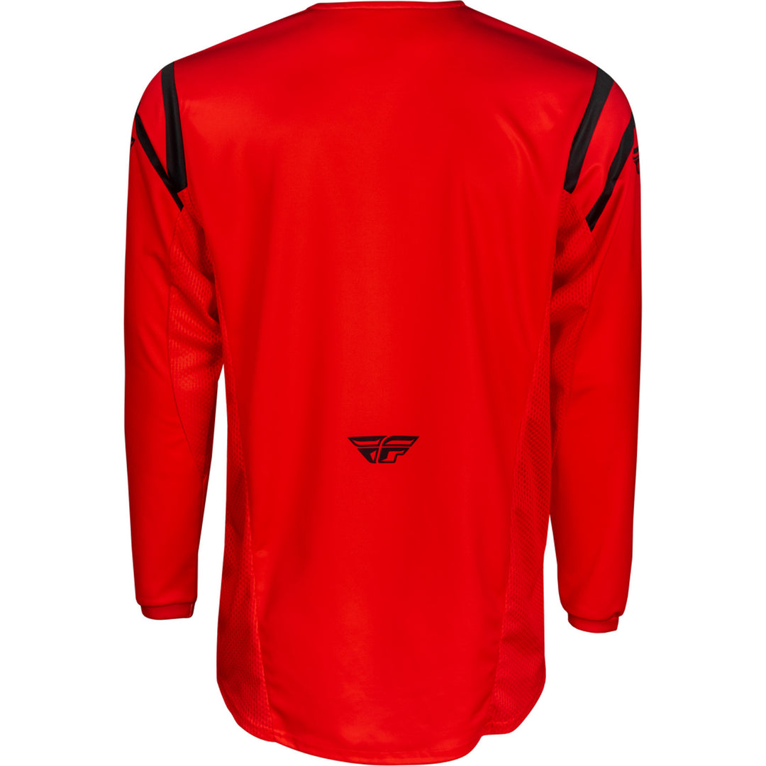 Fly Racing Kinetic Center Jersey Red/Black - Rear View