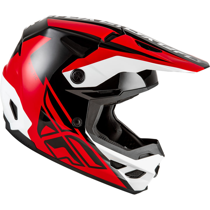 Fly Racing Kinetic Crest Helmet Red/Black/White - Right Side View