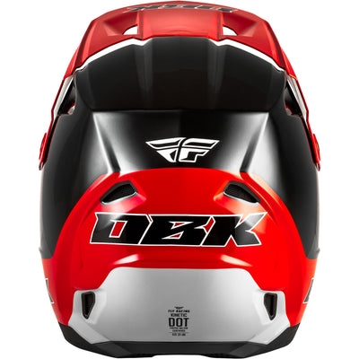 Fly Racing Kinetic dbk. Helmet Black/Red/Grey - Rear View