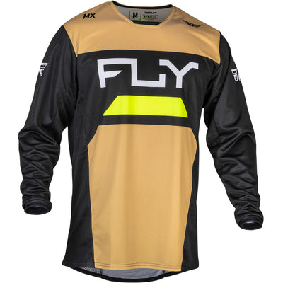 Fly Racing Kinetic Reload Jersey Khaki/Black/Hi-Vis - Front View