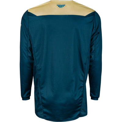 Fly Racing Kinetic Reload Jersey Ivory/Navy/Cobalt - Rear View