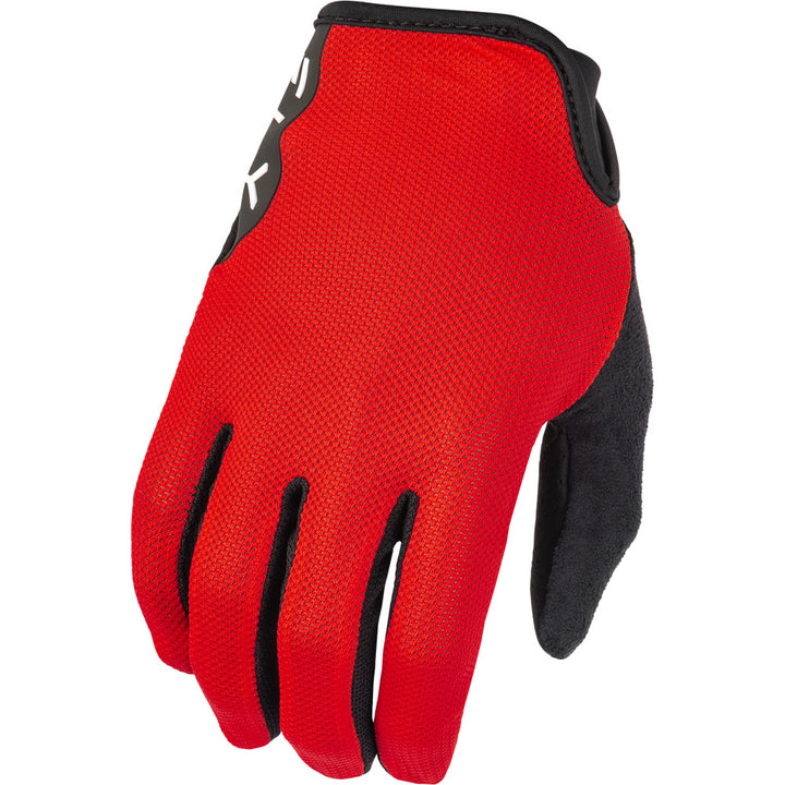 Fly Racing Kinetic Mesh Gloves Red - Back of Hand View