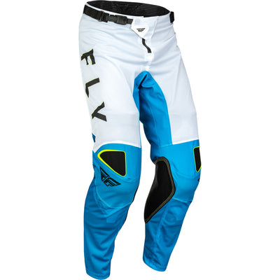 Fly Racing Kinetic Mesh Kore Pants Blue/White/Hi-Vis - Front Right Side View