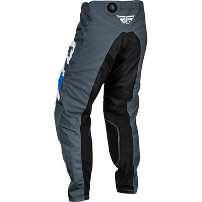 Fly Racing Kinetic Prix Pants Bright Blue/Charcoal/White - Rear Left Side View