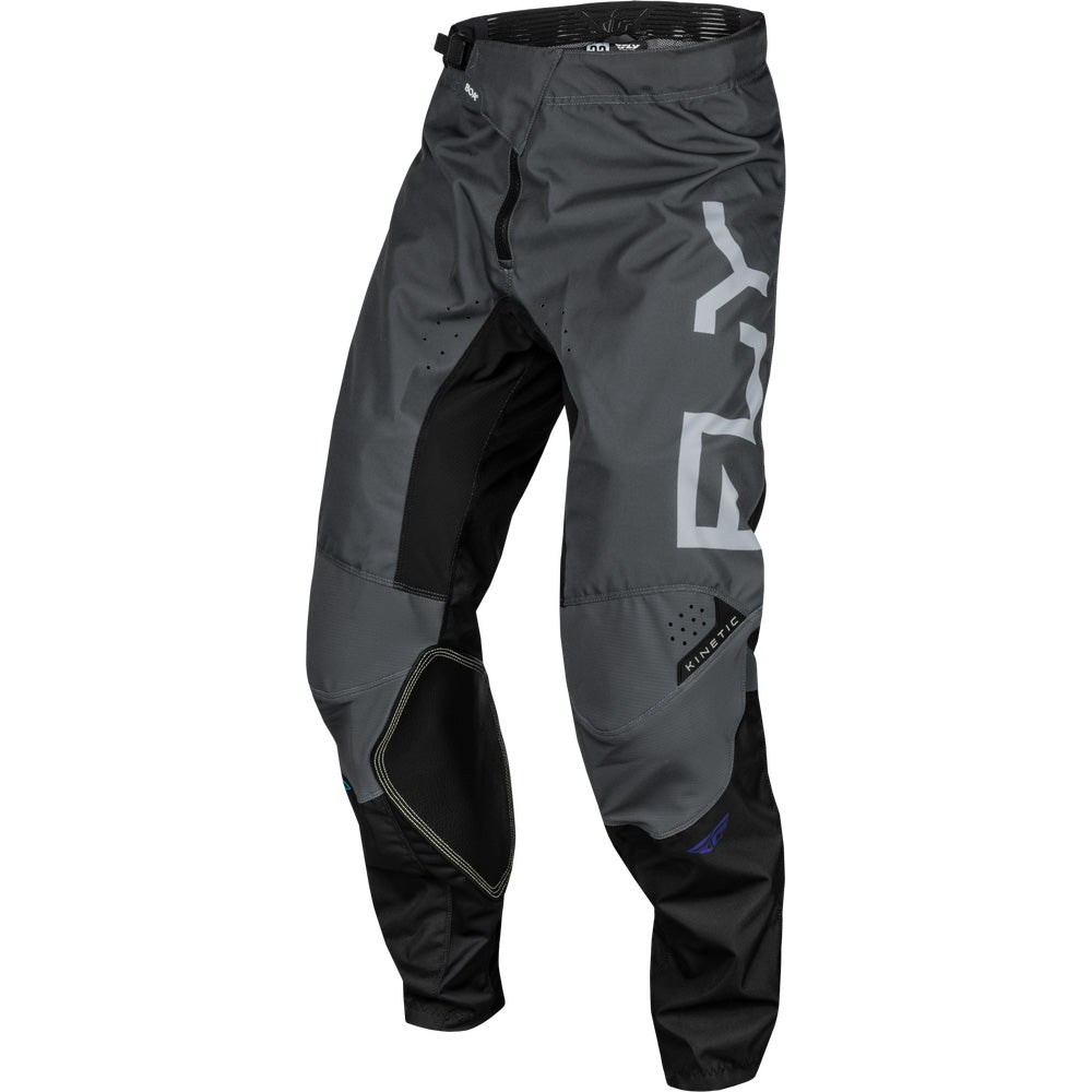 Fly Racing Kinetic Reload Pants Charcoal/Black/Blue Iridium - Front Left Side View