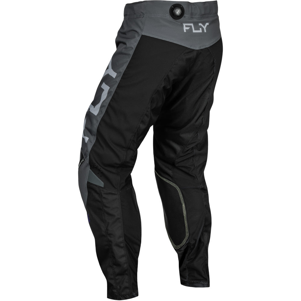 Fly Racing Kinetic Reload Pants Charcoal/Black/Blue Iridium - Rear Left Side View