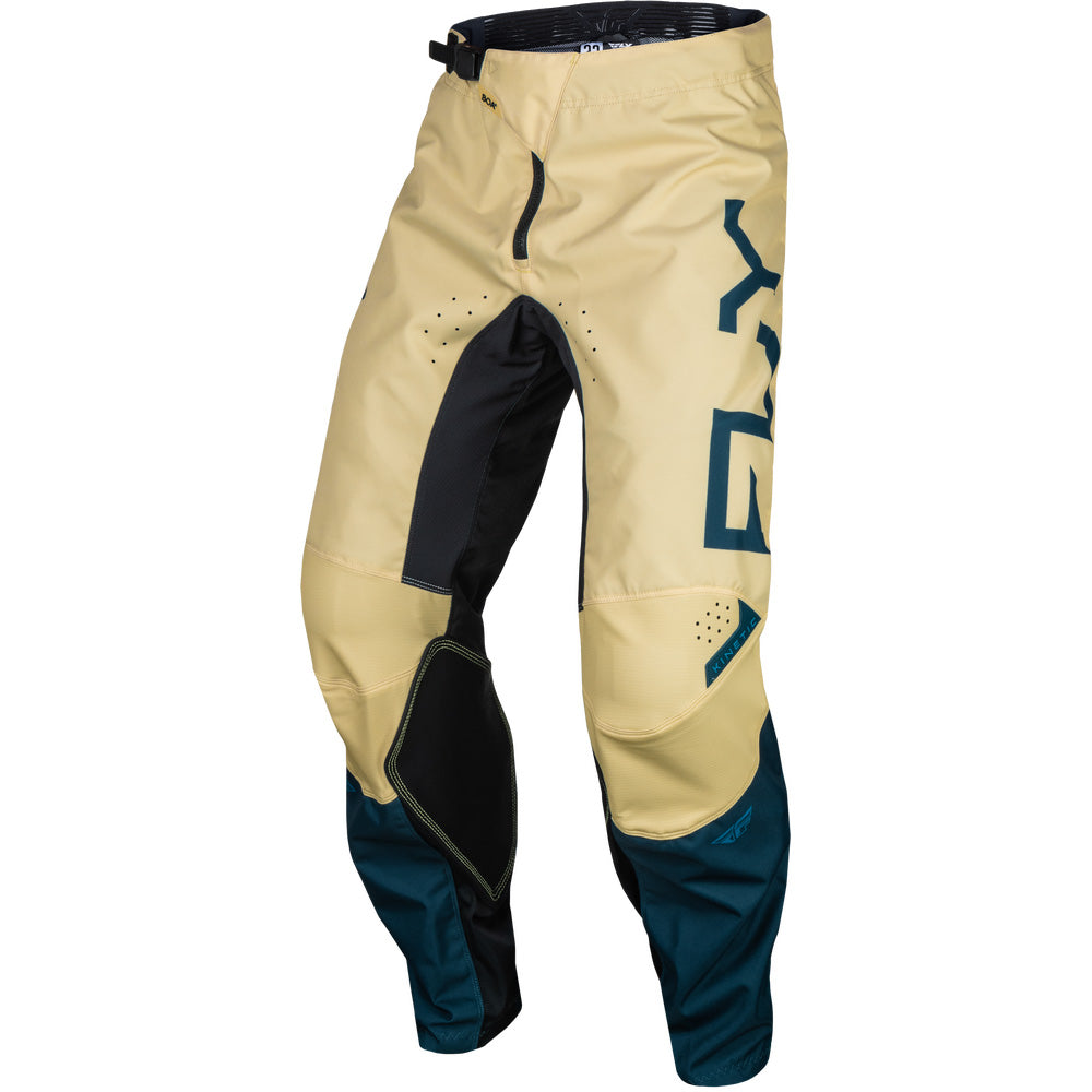 Fly Racing Kinetic Reload Pants Ivory/Navy/Cobalt - Front Left Side View