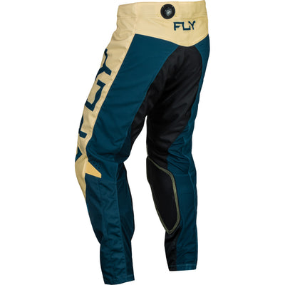 Fly Racing Kinetic Reload Pants Ivory/Navy/Cobalt - Rear Left Side View