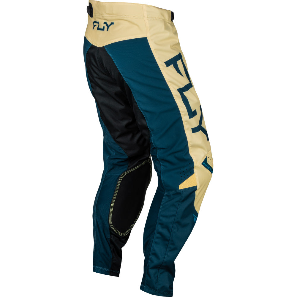 Fly Racing Kinetic Reload Pants Ivory/Navy/Cobalt - Rear Right Side View