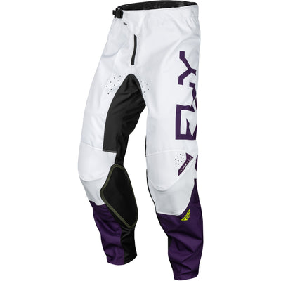 Fly Racing Kinetic Reload Pants Deep Purple/White/Hi-Vis - Front Left Side View